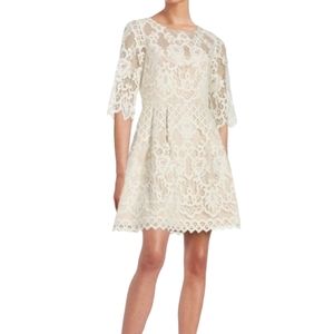 Eliza J. Lace Bell Sleeve Fit & Flare Dress